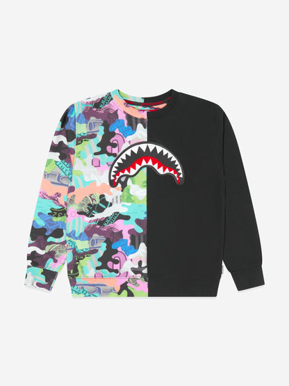 Sprayground 男童迷彩 100 开叉圆领运动衫（多色）