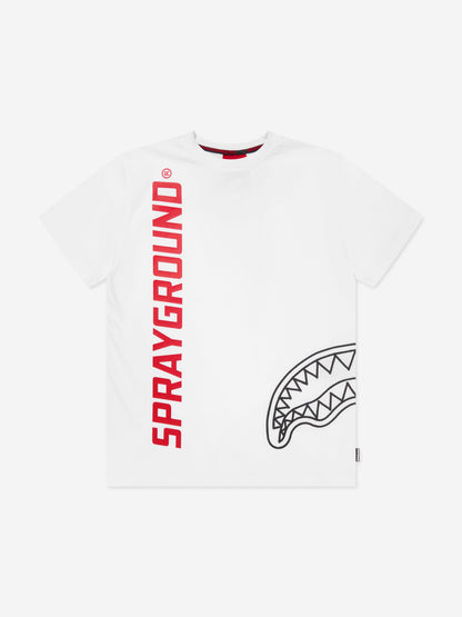 Sprayground 男童基本款徽标 T 恤（白色）