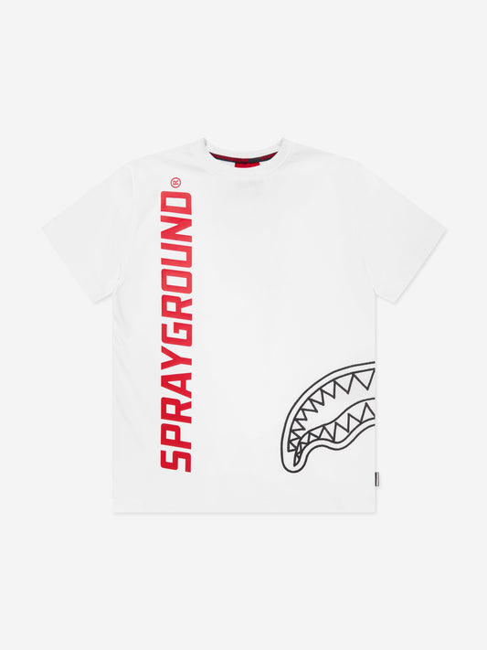 Sprayground 男童基本款徽标 T 恤（白色）