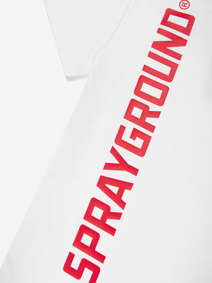 Sprayground 男童基本款徽标 T 恤（白色）