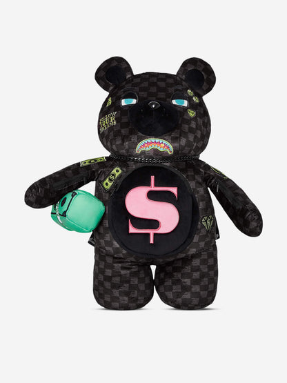 Kids Slime Takeover Teddy Bear Backpack in Black (46cm)