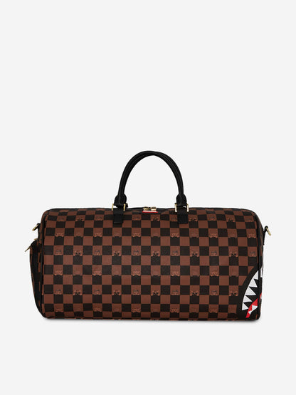 Kids Peeking Character Check Emperor Duffle Bag in Brown (51cm)