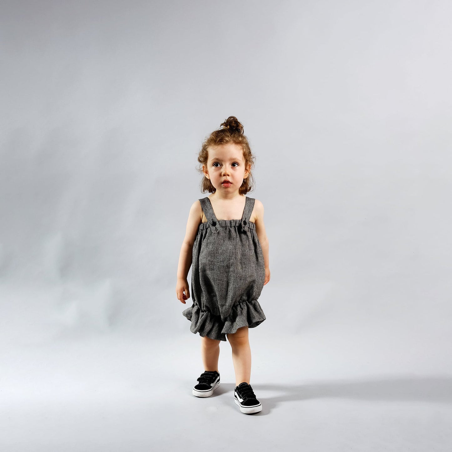 Baby Black Linen Jumpsuit