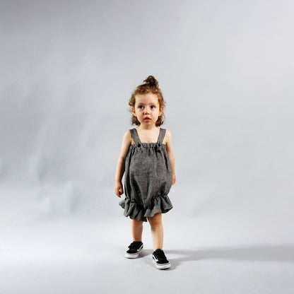 Baby Black Linen Jumpsuit