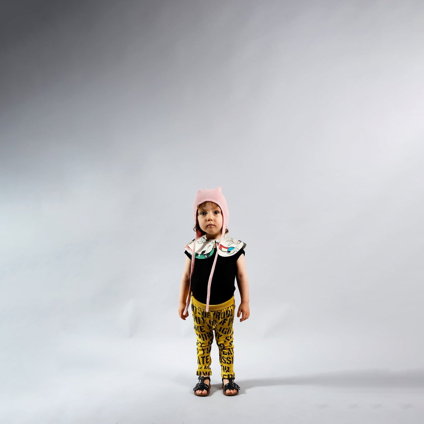 Baby Girls Yellow Printed Cotton Leggings