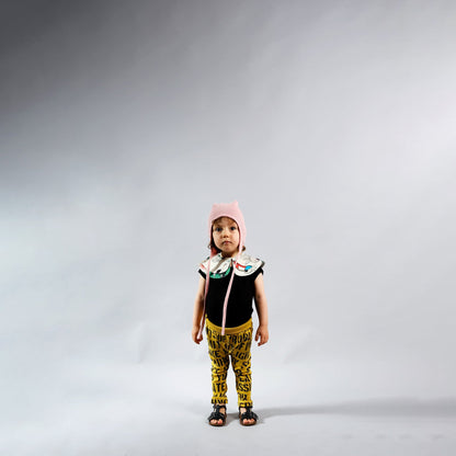 Baby Girls Yellow Printed Cotton Leggings