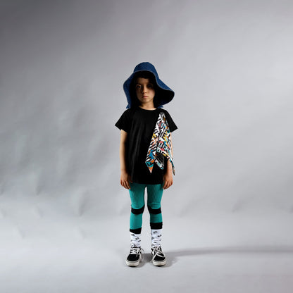 Girls Green Cotton Leggings