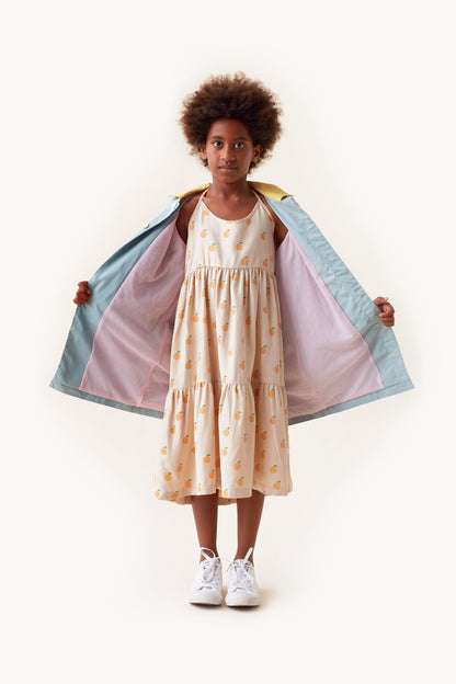 女童米色棉连衣裙