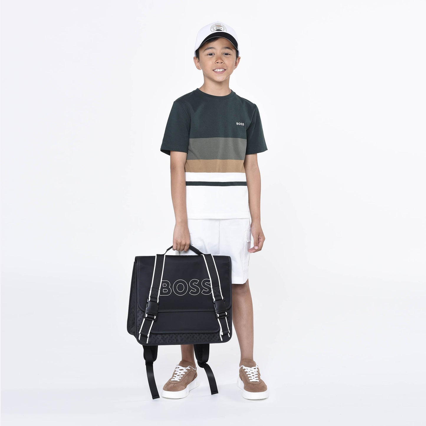 男童白色Logo棒球帽