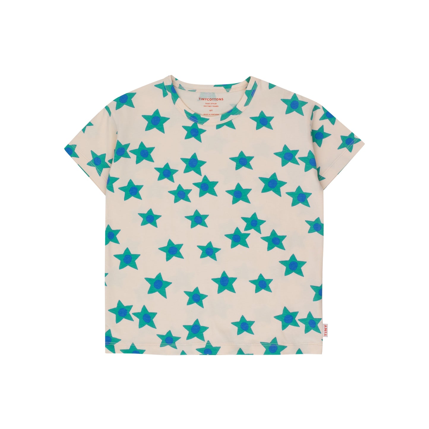 儿童白色星星棉T恤