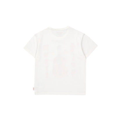 儿童白色印花棉T恤