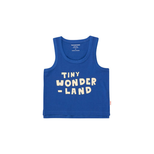 儿童蓝色Logo棉背心