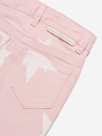 Stella McCartney 女童粉色星星牛仔裤