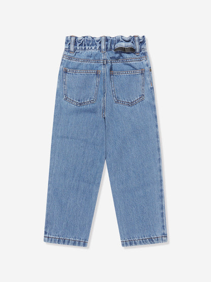 Stella McCartney 男童蓝色怪物印花牛仔裤