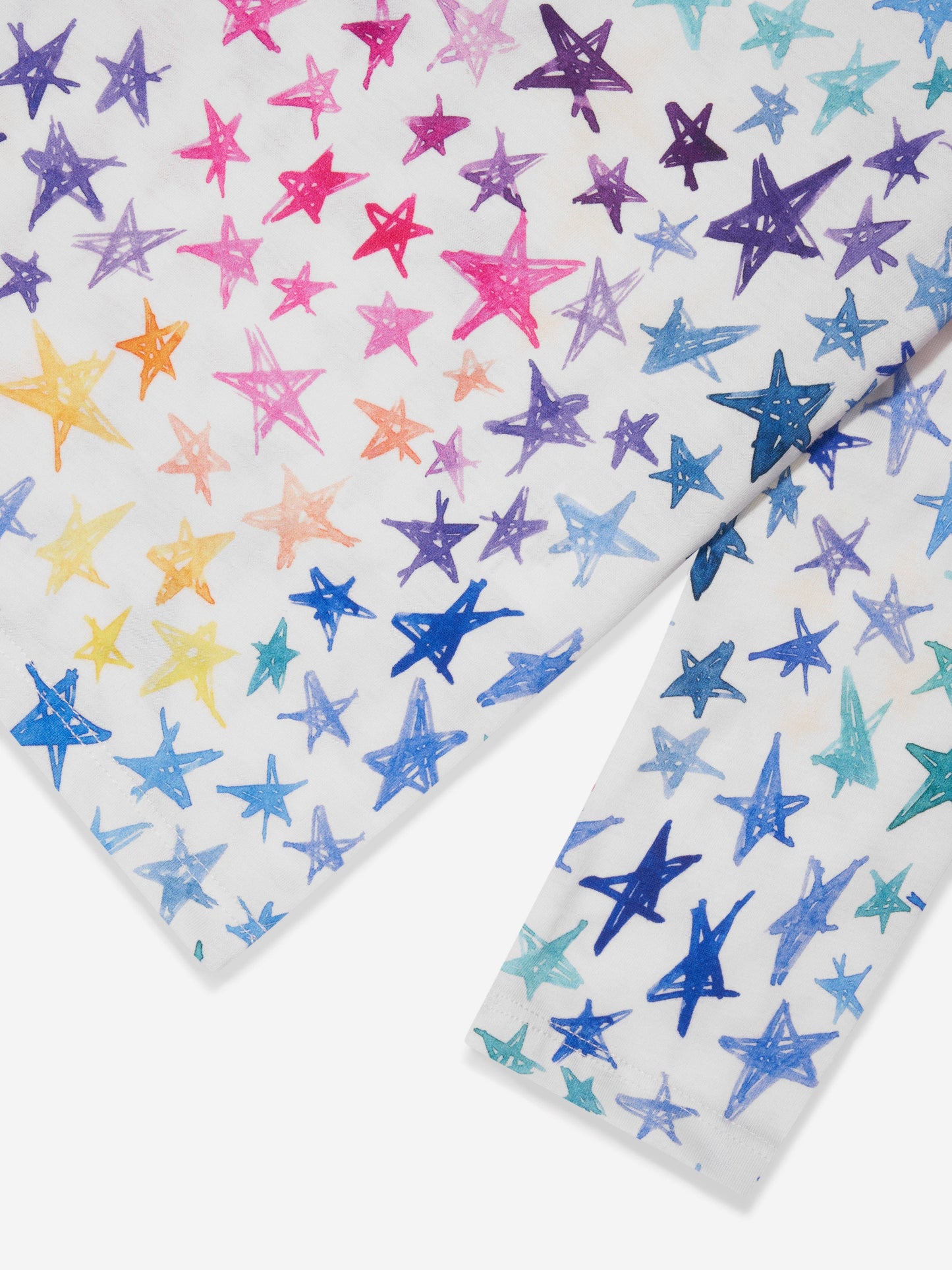 Stella McCartney 女童长袖星星 T 恤（象牙色）