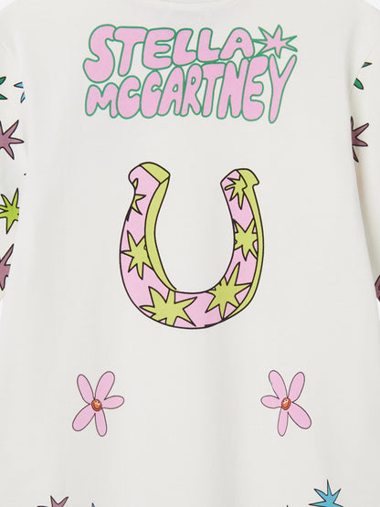 Stella McCartney 女童白色星星毛衣裙