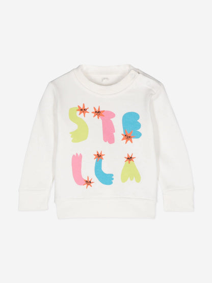 Stella McCartney 女婴象牙色徽标运动衫