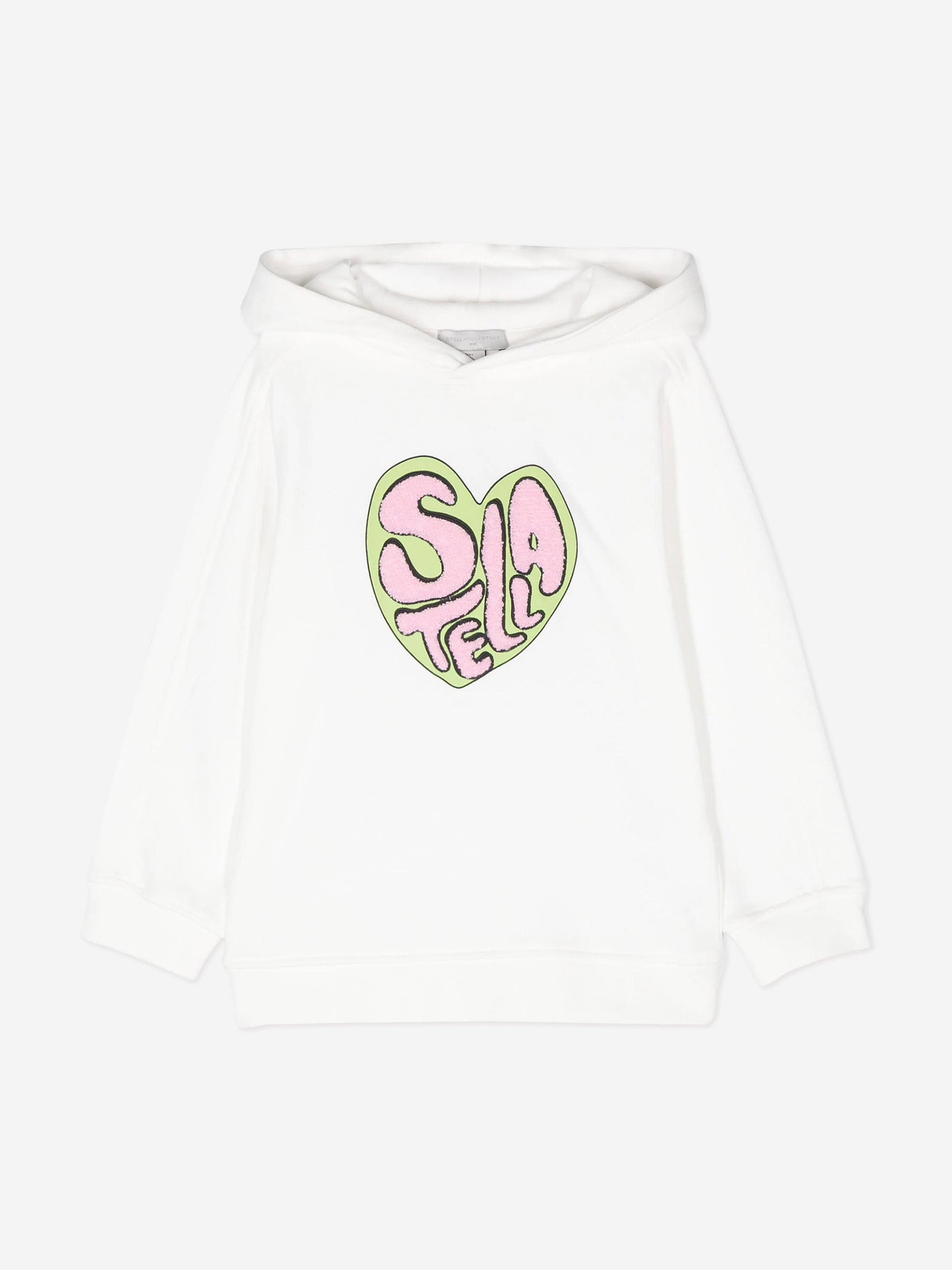 Stella McCartney 女童心形徽标连帽衫（象牙色）