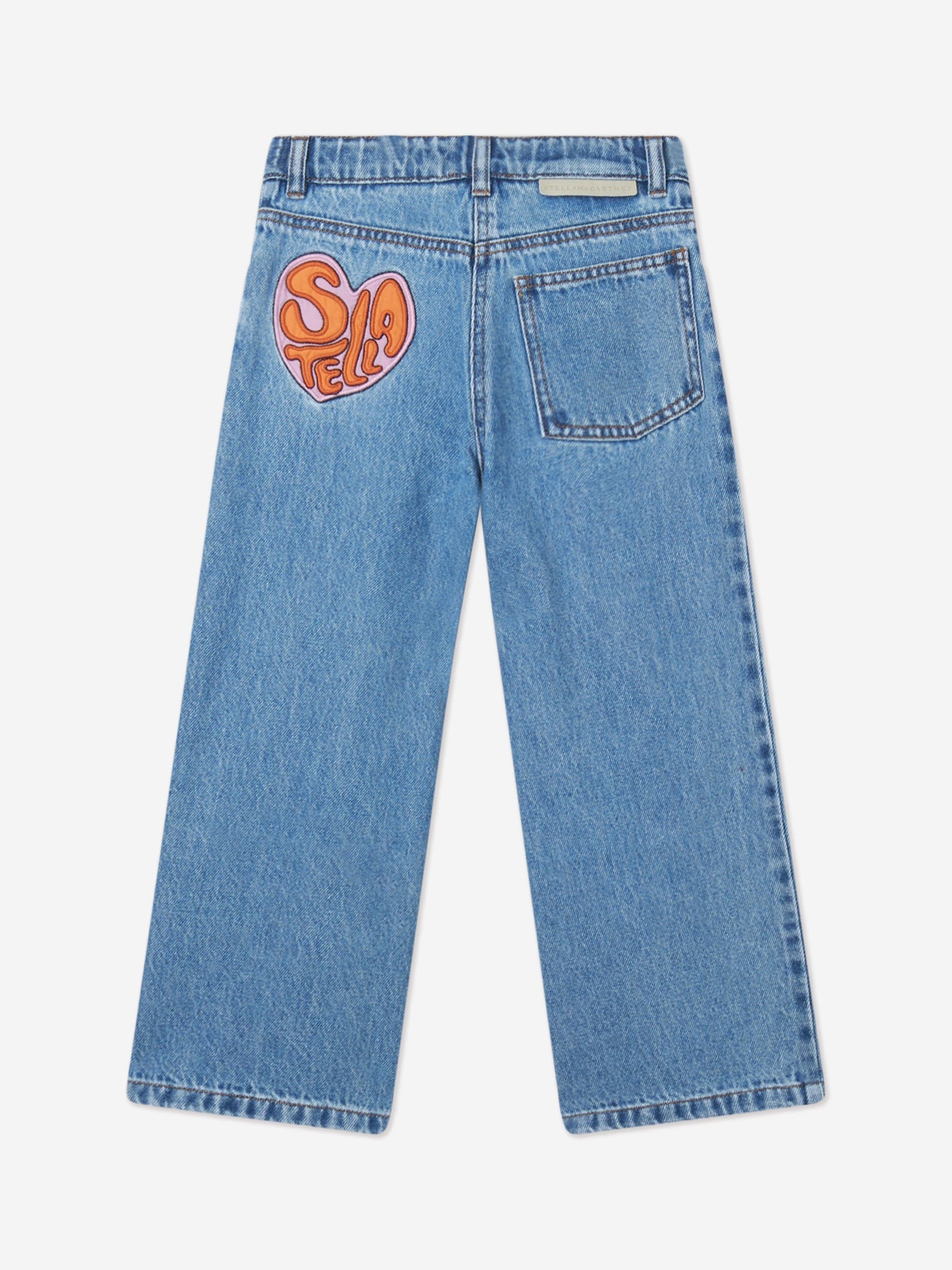 Stella McCartney 女童蓝色阔腿牛仔裤