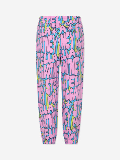Stella McCartney 女童粉色徽标慢跑裤
