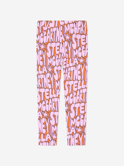 Stella McCartney 女童粉色徽标紧身裤