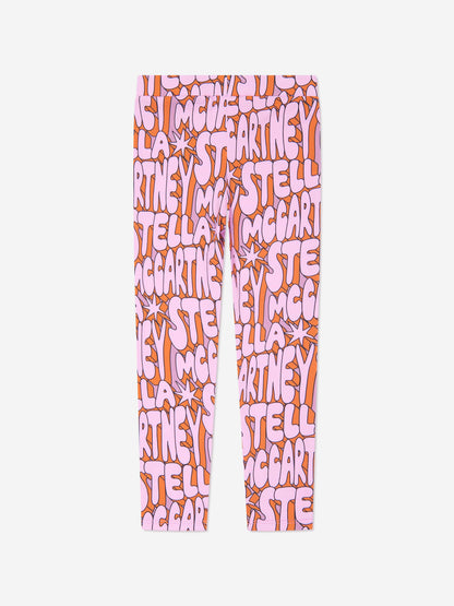 Stella McCartney 女童粉色徽标紧身裤