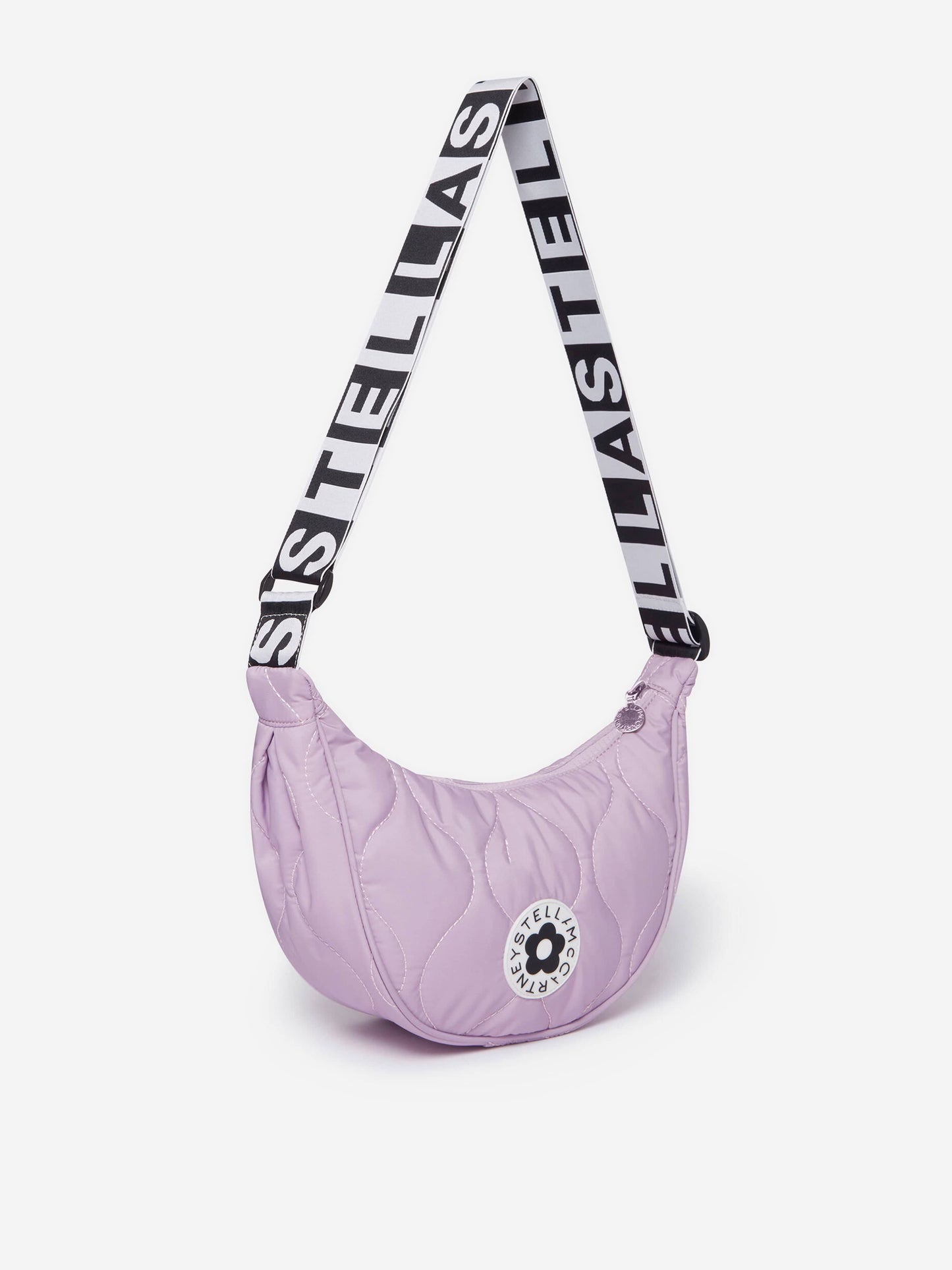 Stella McCartney 女童绗缝单肩包 紫色（22 厘米）