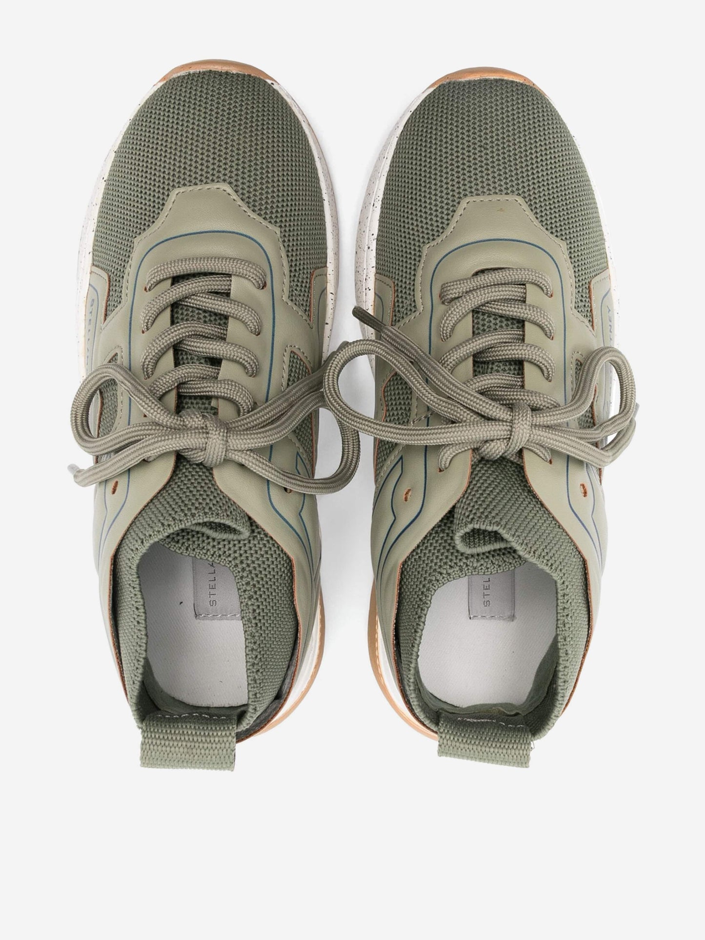 Stella McCartney 儿童系带袜子运动鞋（绿色）