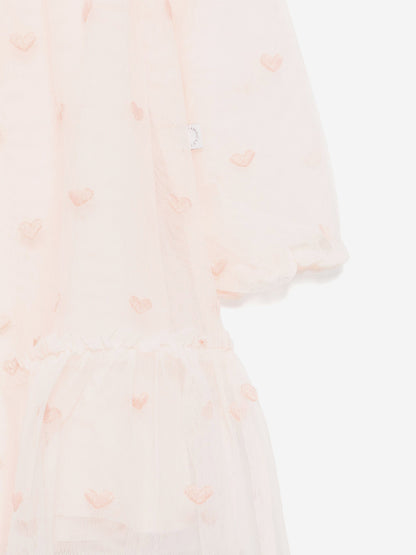Stella McCartney 女婴刺绣心形连衣裙（粉色）