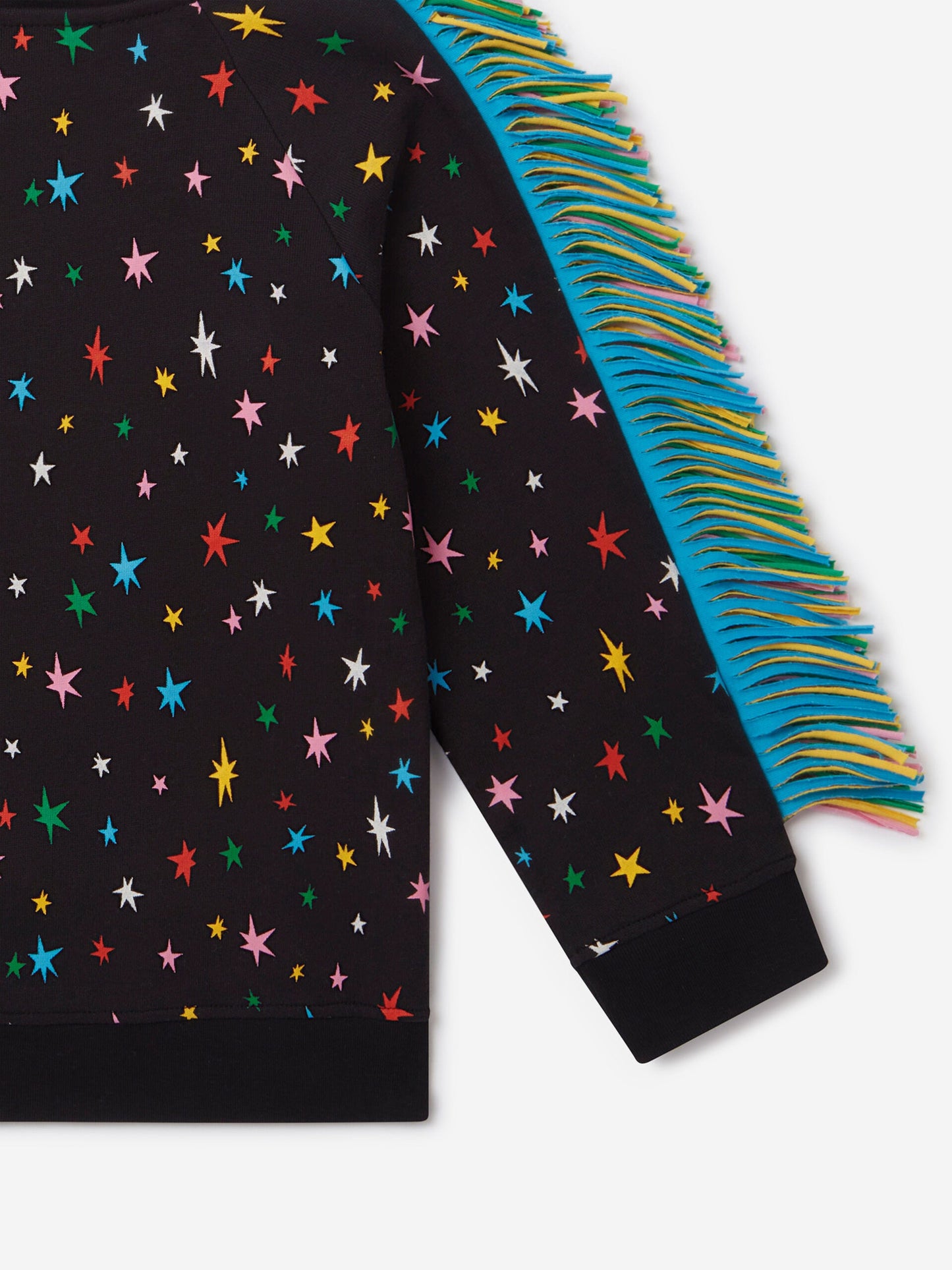 Stella McCartney 女童流苏星星毛衣裙（黑色）