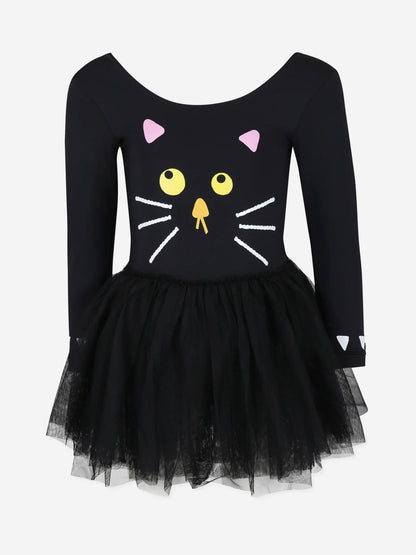 Stella McCartney 女童黑色猫形连衣裙