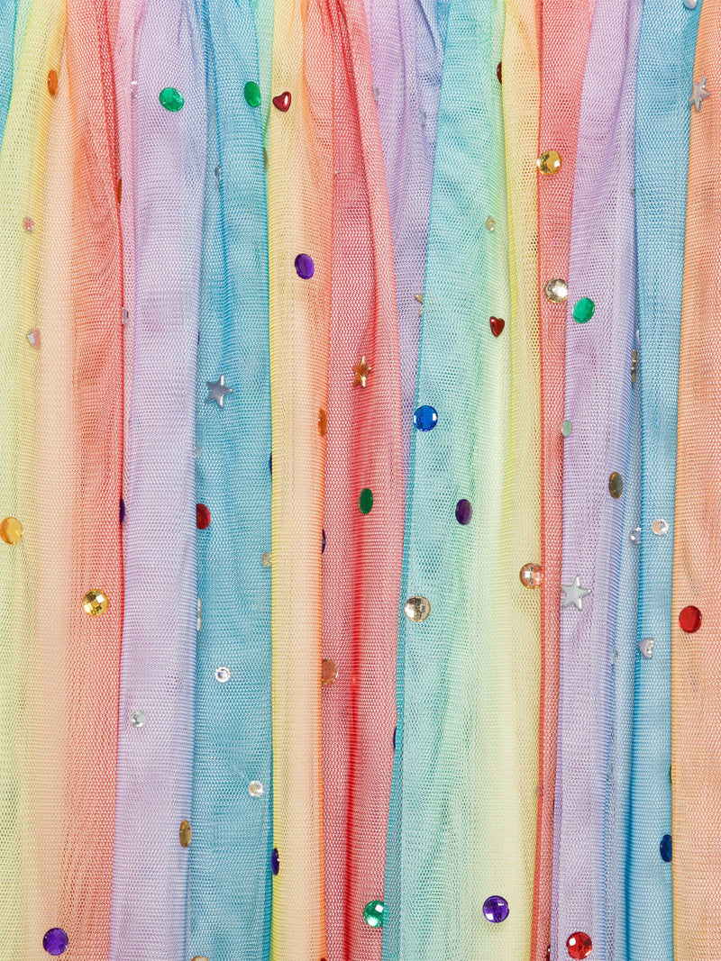 Stella McCartney Girls Rainbow Dress in Multicolour