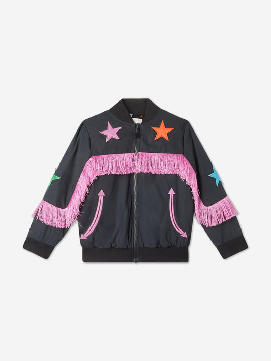 Stella McCartney 女童牛仔夹克（黑色）