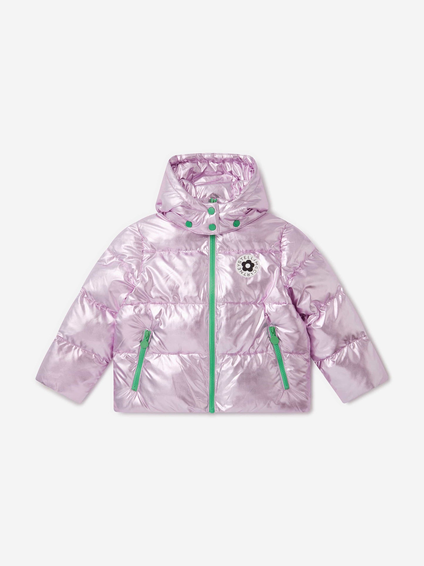 Stella McCartney 女童紫色金属羽绒夹克