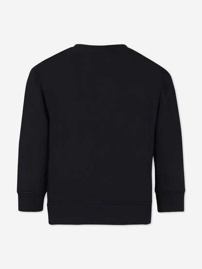 Stella McCartney 儿童圆形徽标运动衫（黑色）
