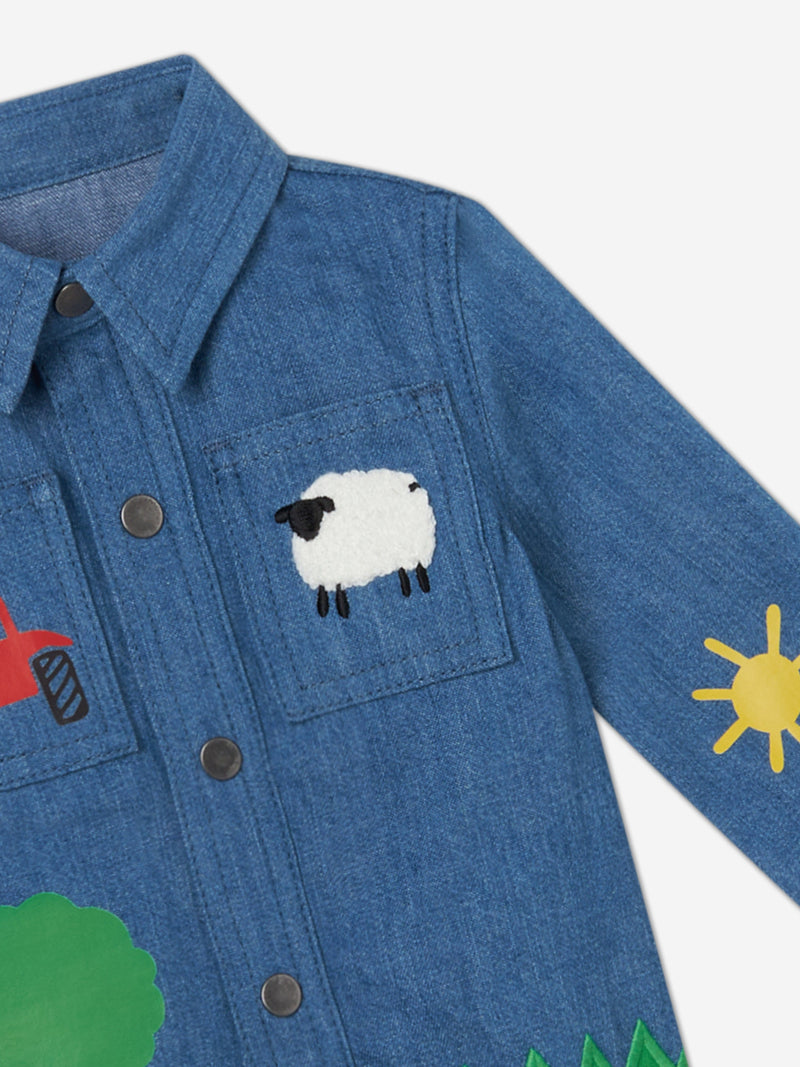 Stella McCartney Baby Boys Denim Shirt in Blue