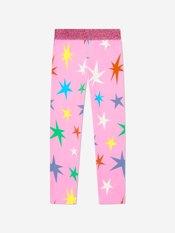 Stella McCartney Girls Star Leggings in Pink