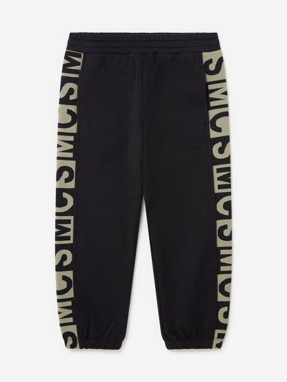 Stella McCartney 男童徽标块慢跑裤（黑色）