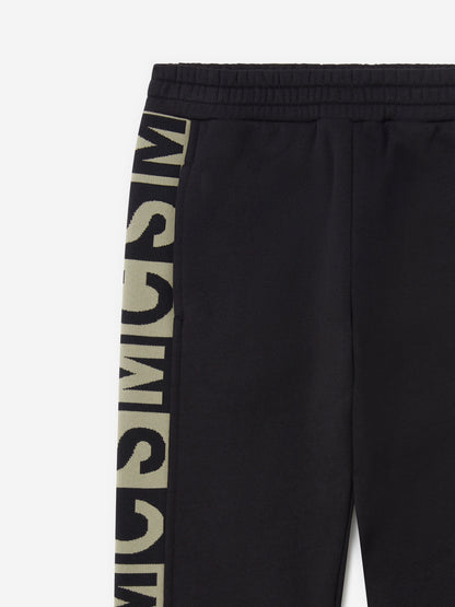 Stella McCartney 男童徽标块慢跑裤（黑色）