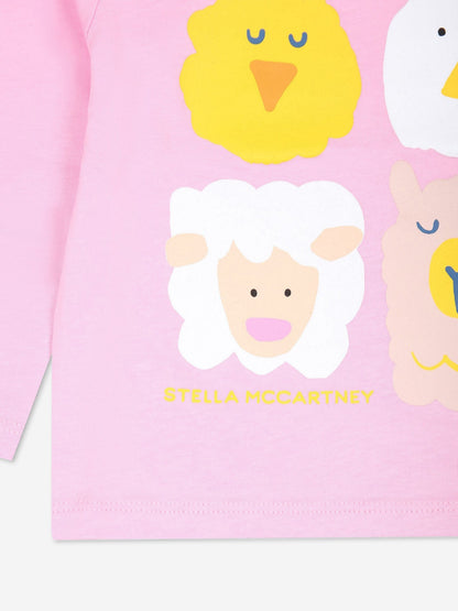 Stella McCartney 女婴动物 T 恤（粉色）