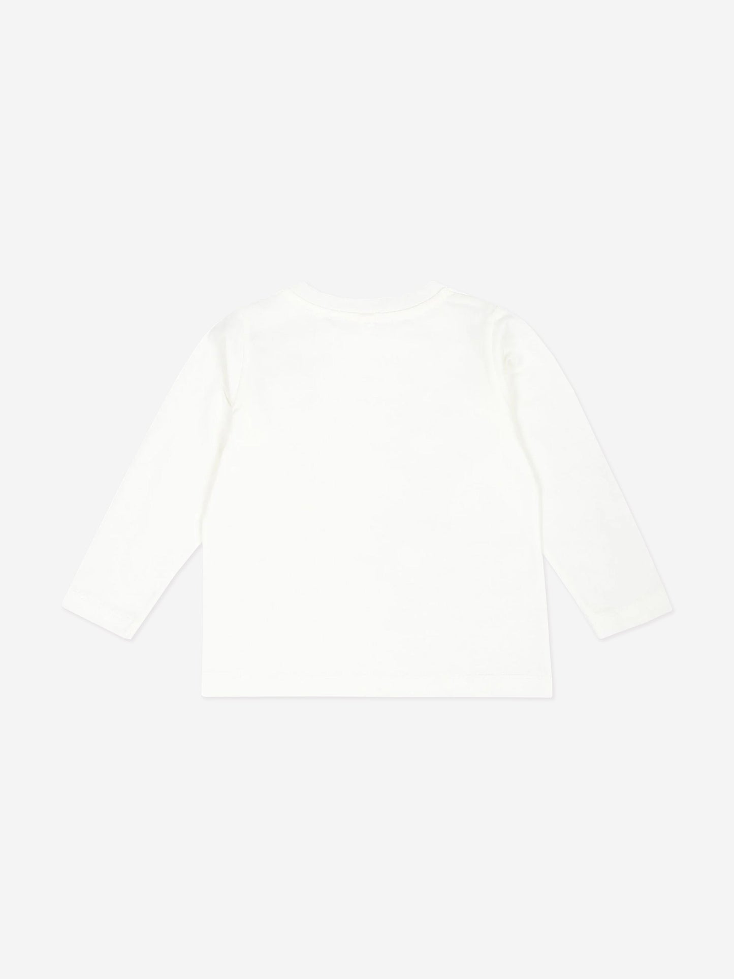 Stella McCartney 女婴象牙色花朵徽标 T 恤