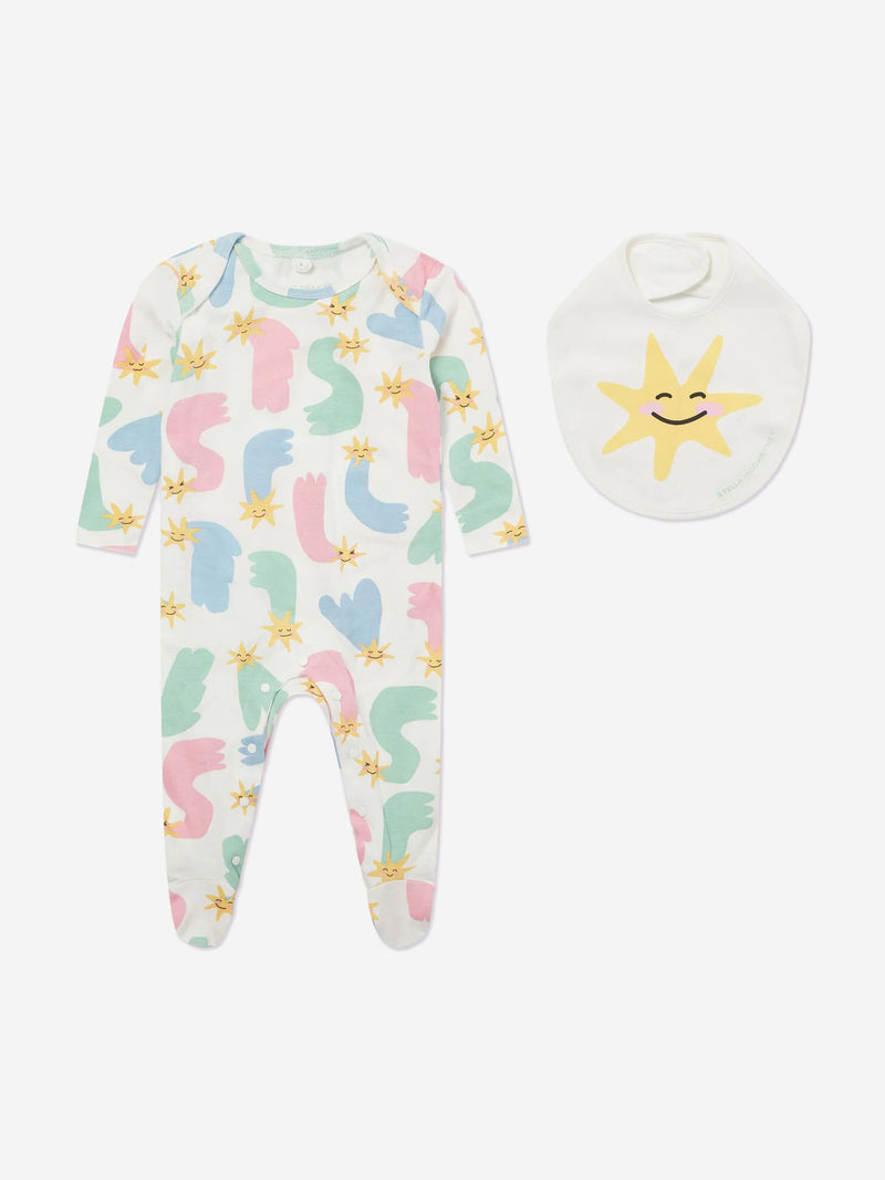 Stella McCartney Baby Girls Logo Babygrow Gift Set in Ivory