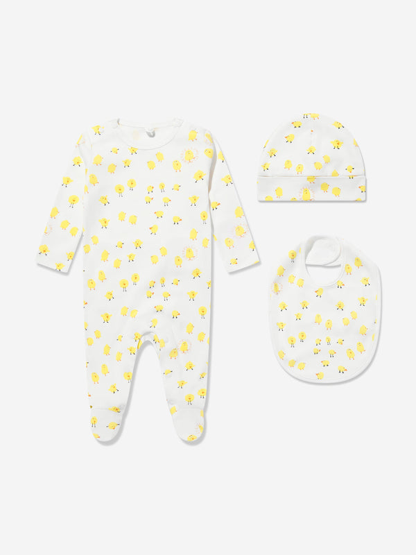 Stella McCartney Baby 3 Piece Babygrow Gift Set in Ivory