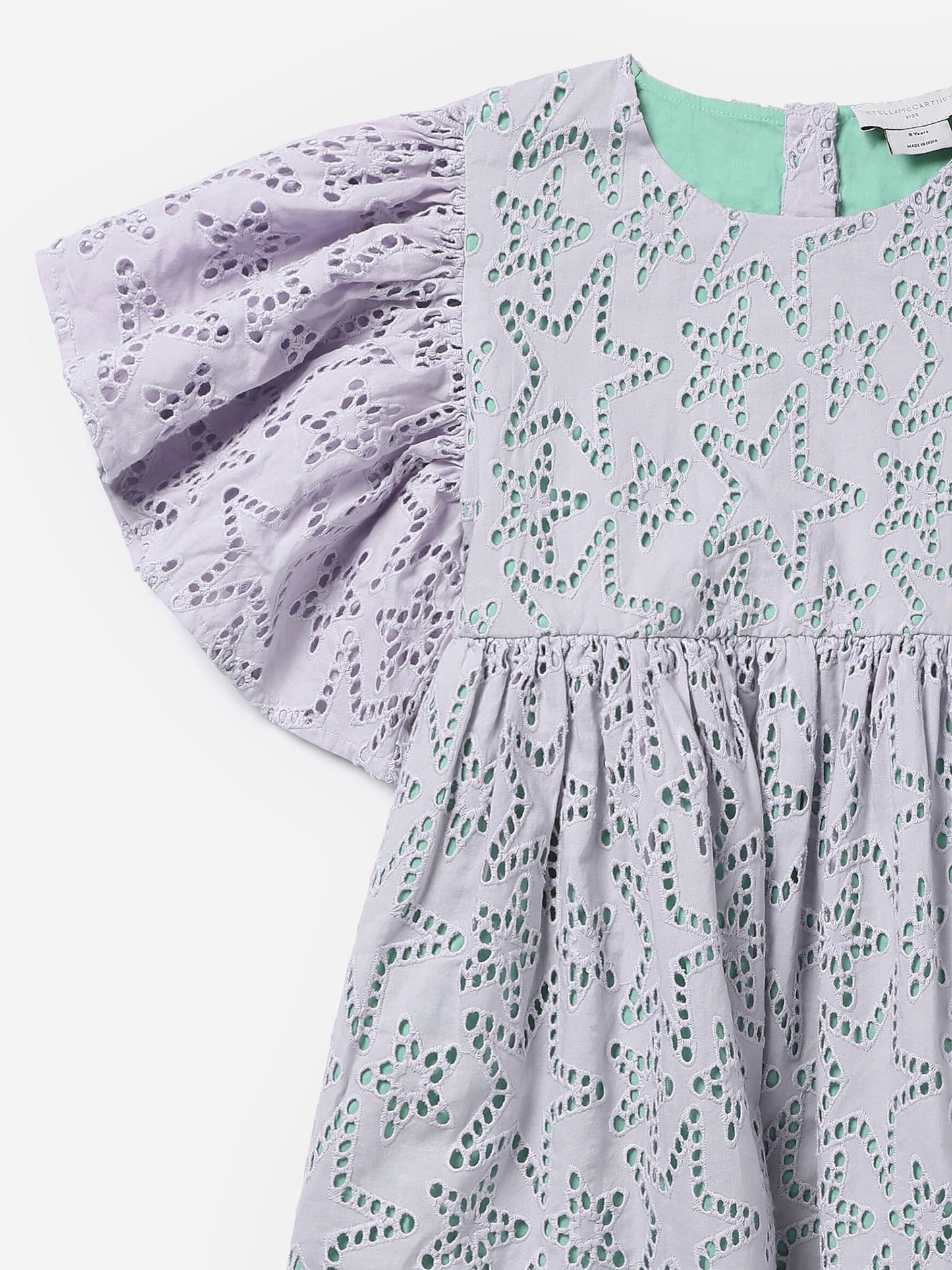 Stella McCartney 女童紫色刺绣星星连衣裙