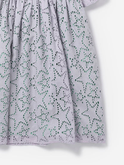 Stella McCartney 女童紫色刺绣星星连衣裙