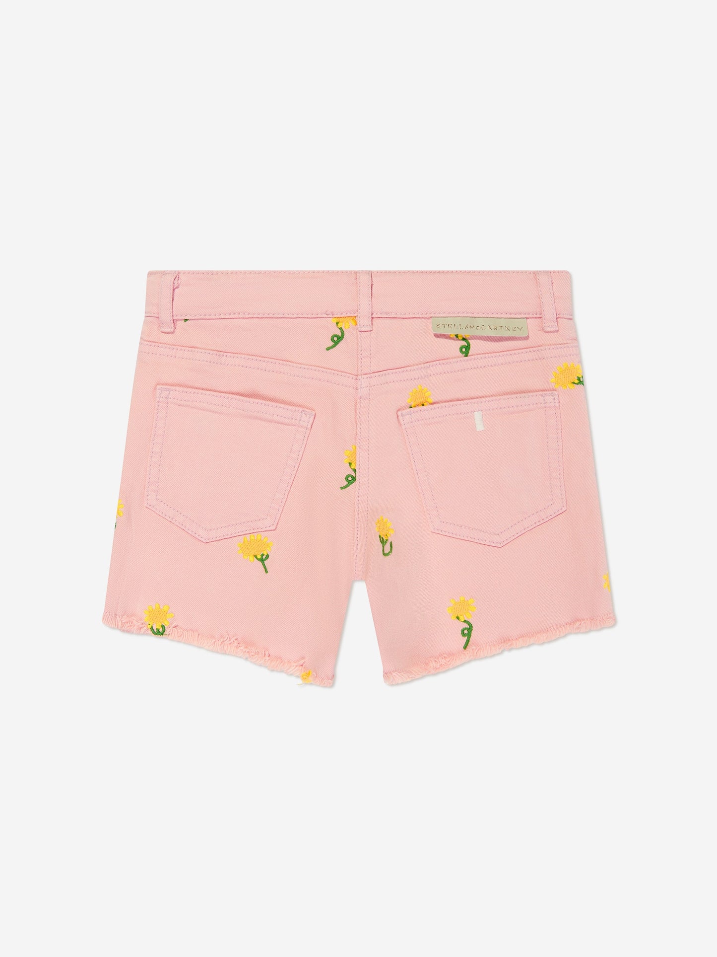 Stella McCartney 女童粉色刺绣花朵短裤