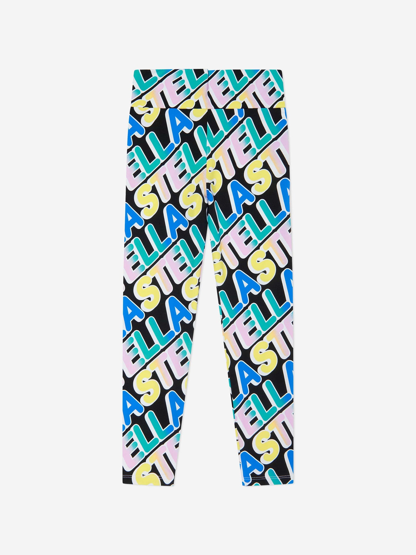 Stella McCartney 女童徽标运动紧身裤（黑色）