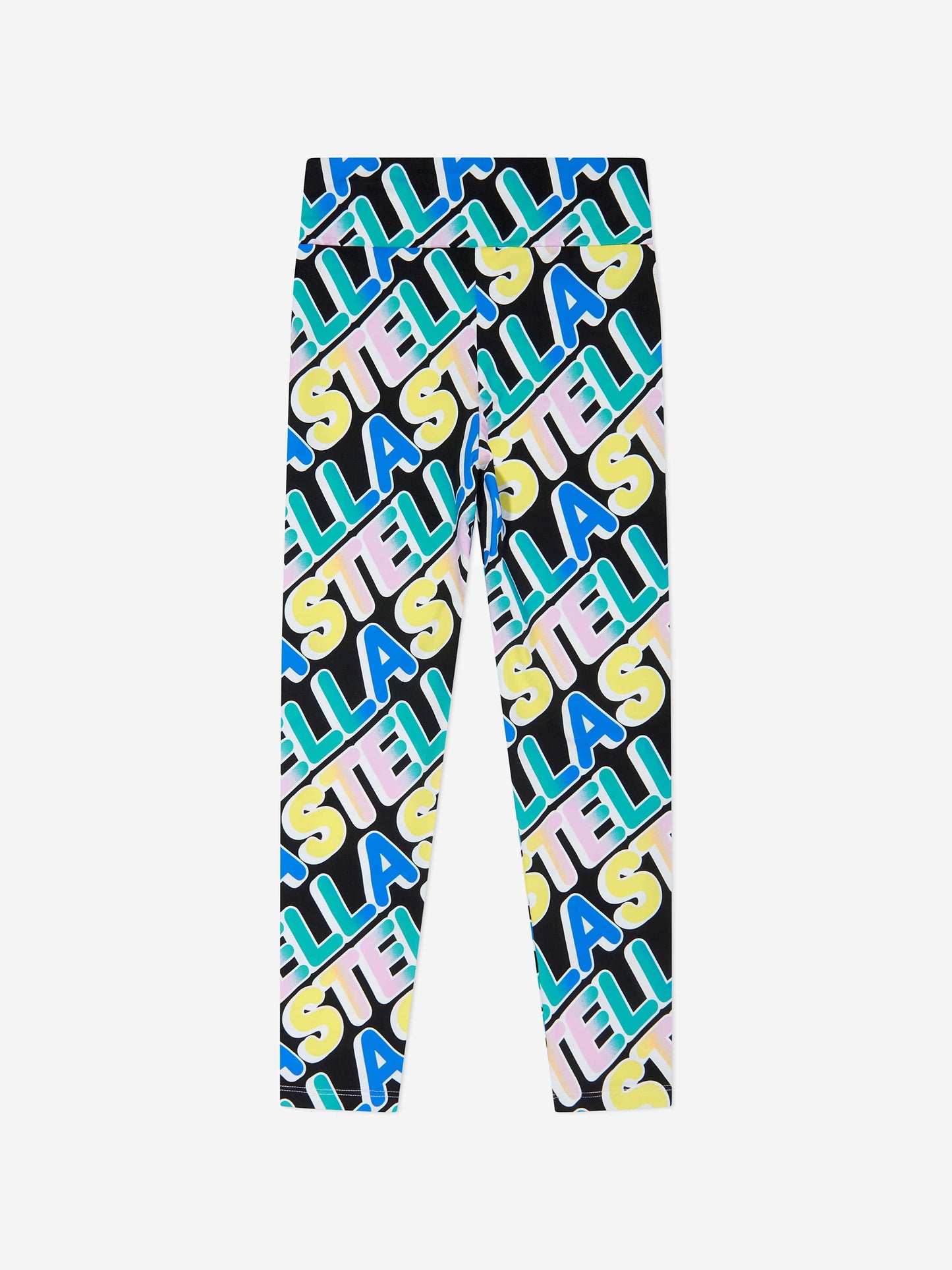 Stella McCartney 女童徽标运动紧身裤（黑色）