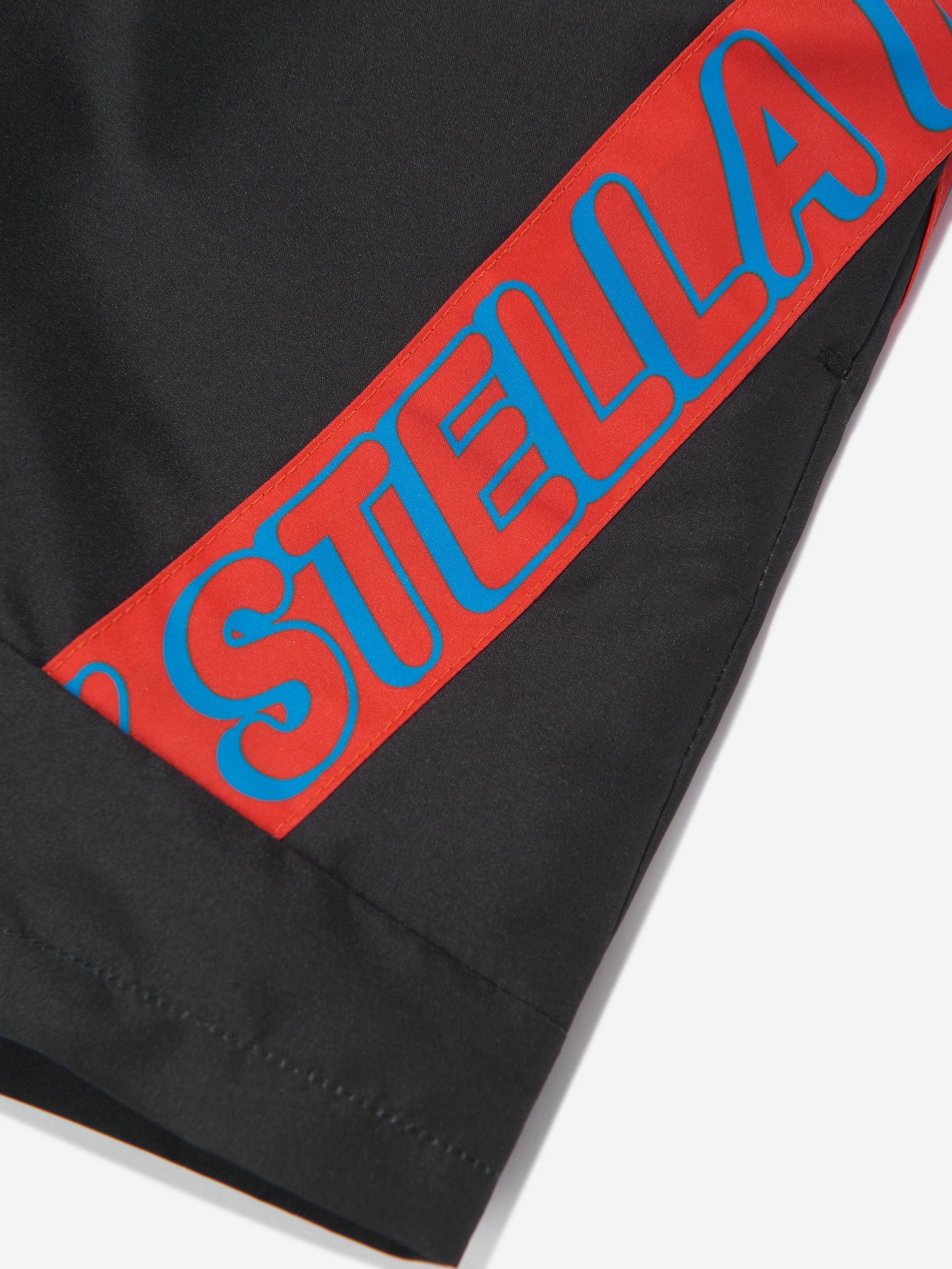 Stella McCartney 男童黑色徽标泳裤