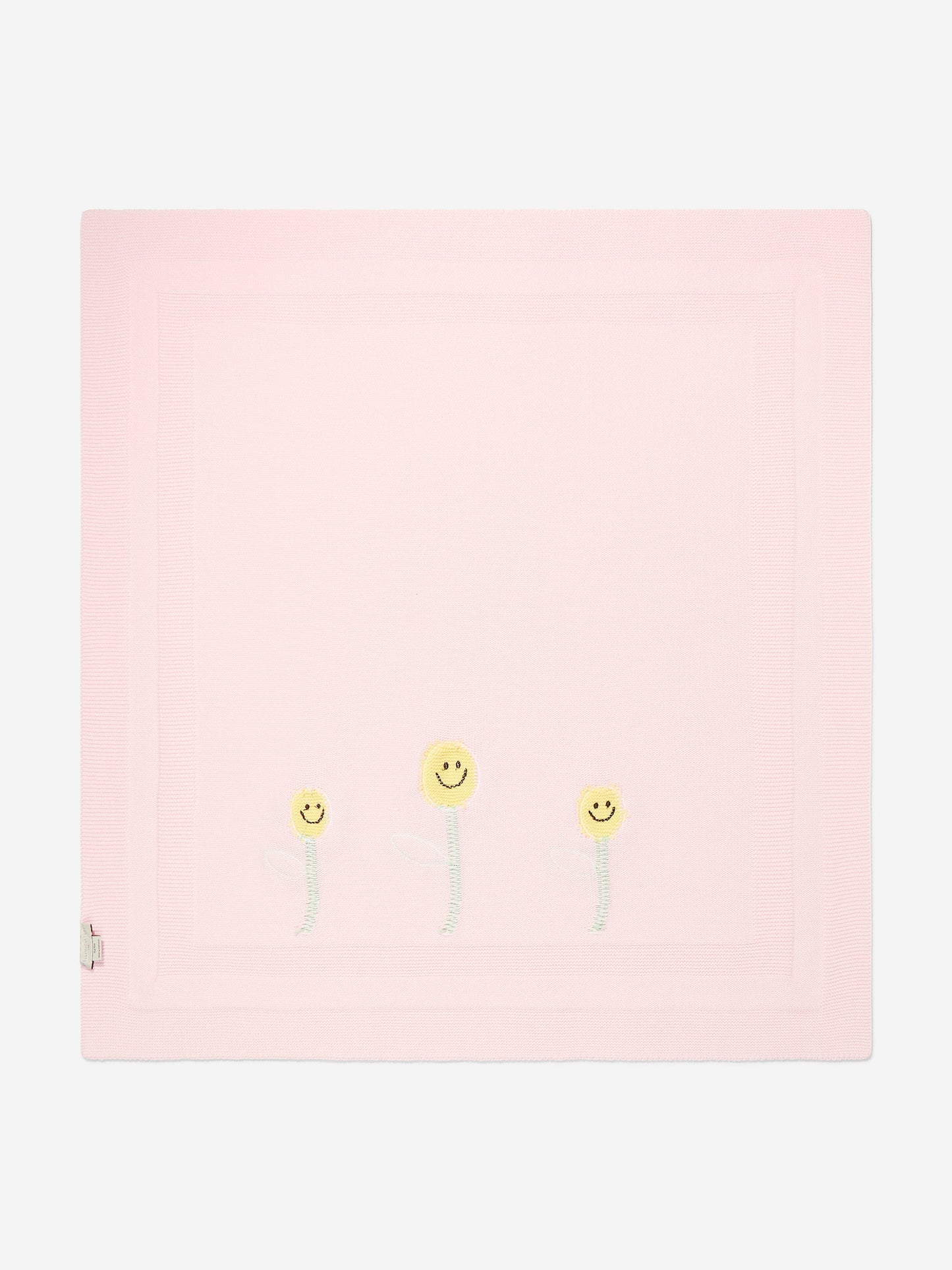 Baby Girls Cotton Daisy Blanket in Pink (73cm)